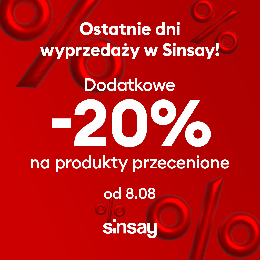 To ostatni moment na skorzystanie z wyprzedaży w Sinsay!