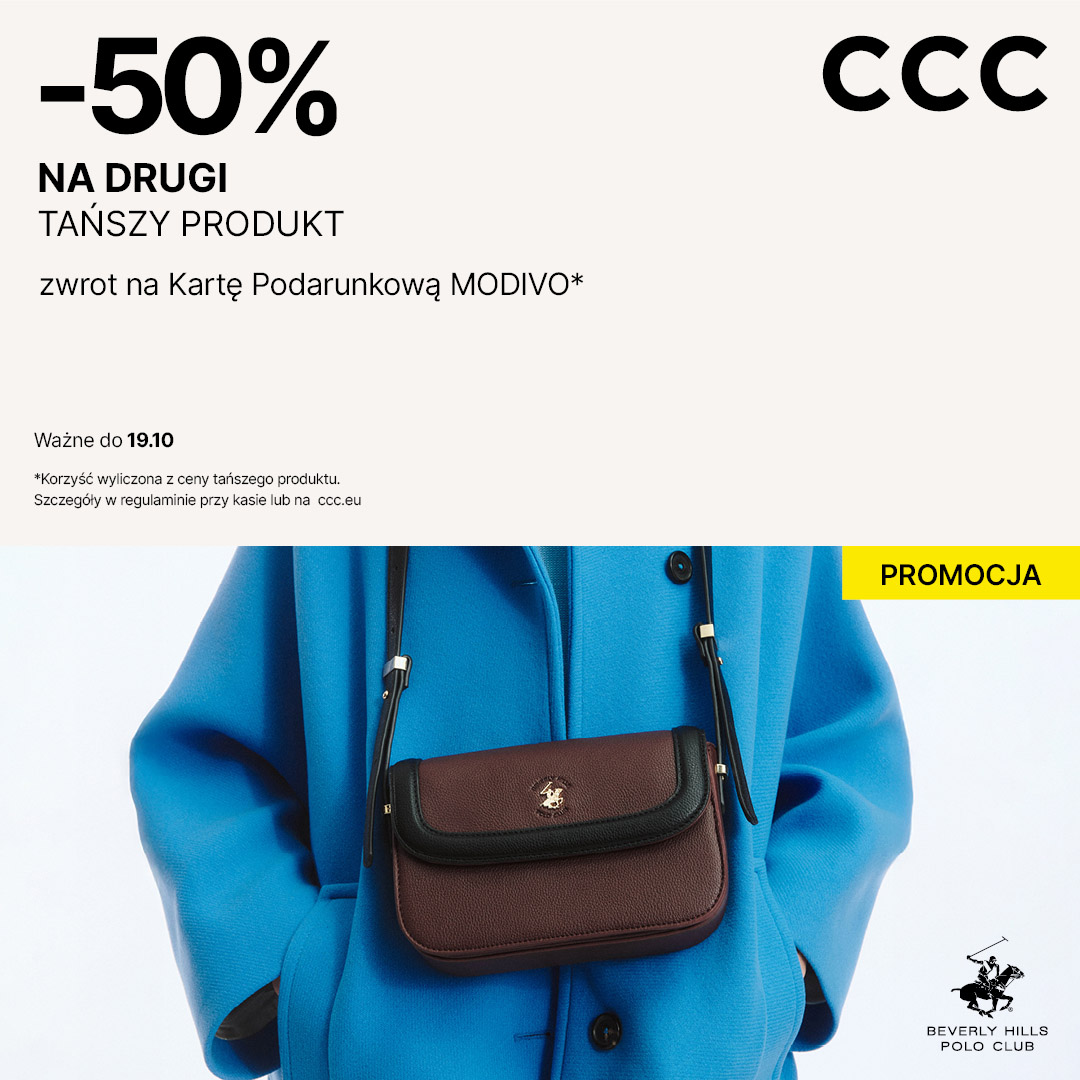  -50% na drugi tańszy produkt w CCC 