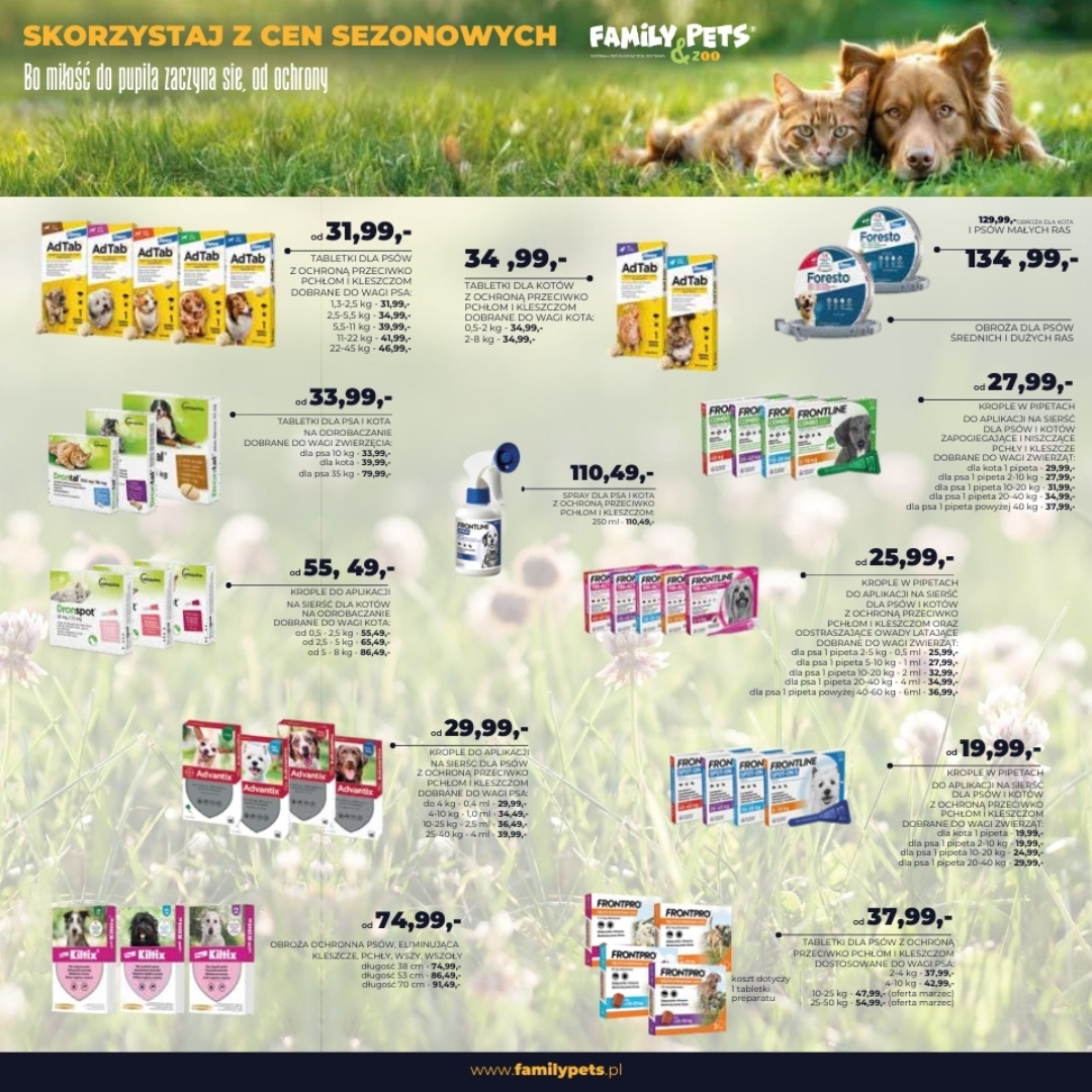 Wiosenna ochrona dla psów i kotów ! 