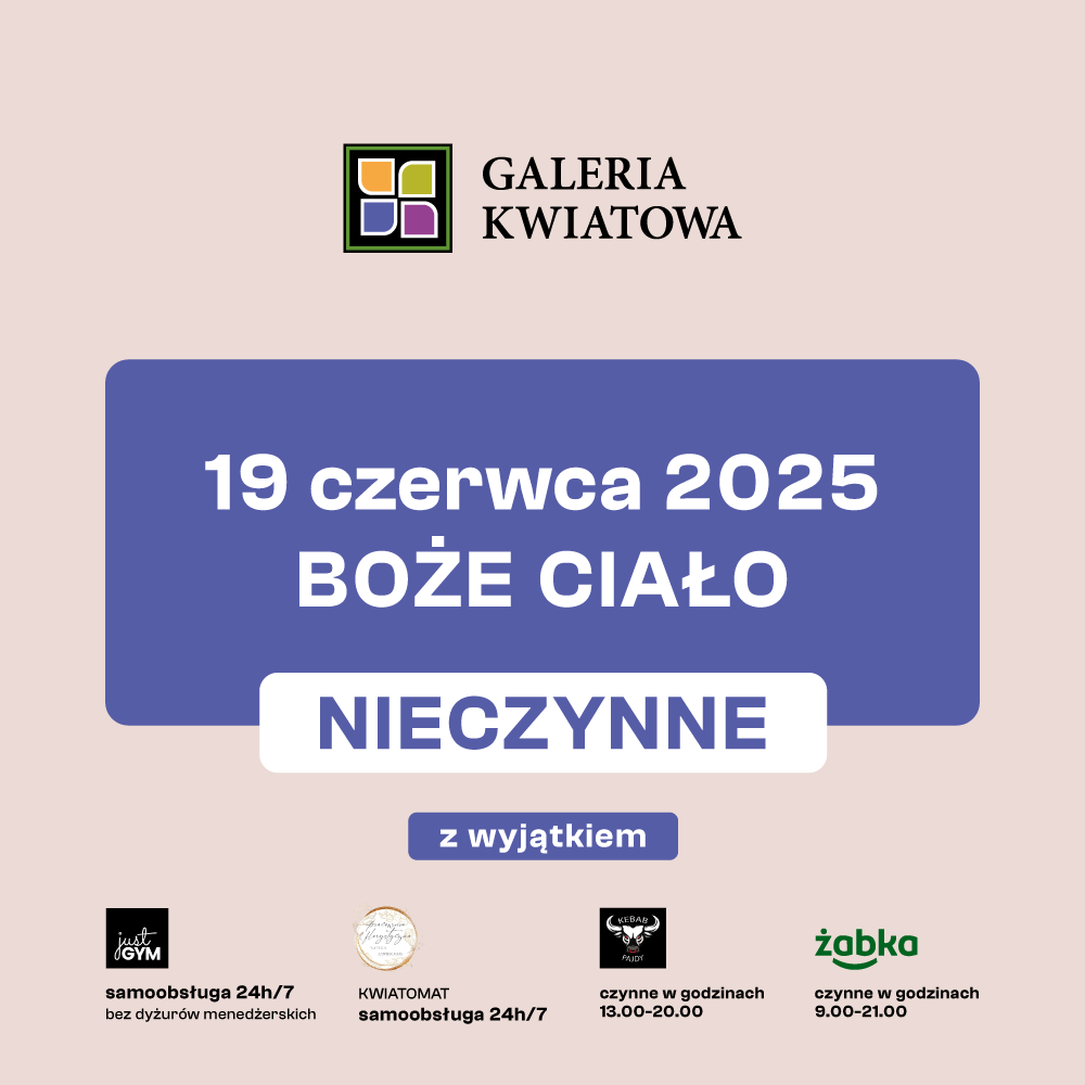 Boże Ciało 2025 - godziny otwarcia