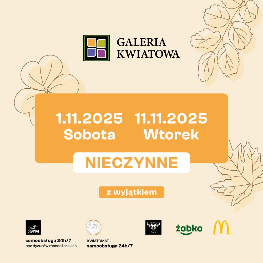 Godziny otwarcia 1.11 oraz 11.11.2025